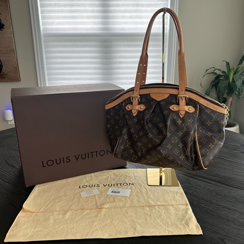 Louis Vuitton Monogram Tivoli GM Bag with Vachetta Leather